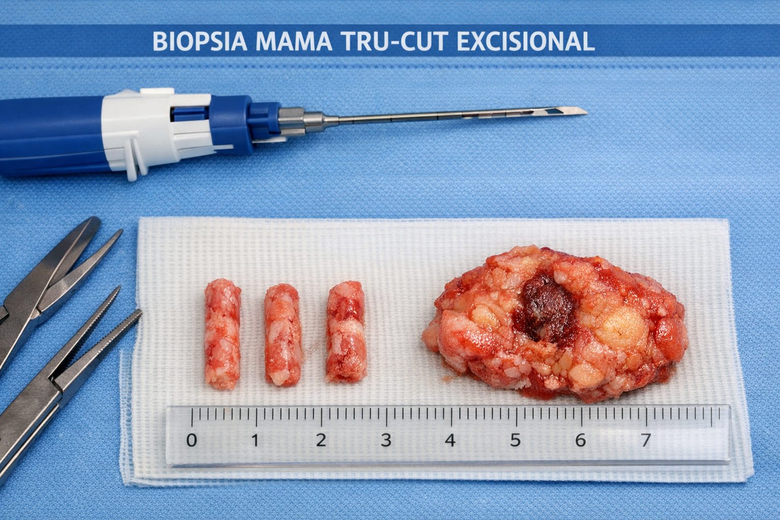 Biopsia mama con biopsia Tru Cut y Escisional